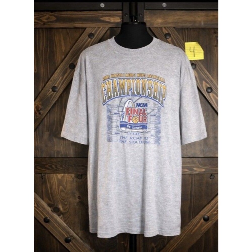 Vintage TCX Apparel NCAA Final Four 2005 St. Louis Basketball Shirt Gray XXXL